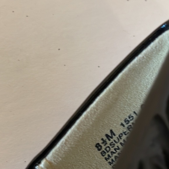 Bandolino Open Toed Black Patent Leather High Heel Dress Shoes - Picture 11 of 11